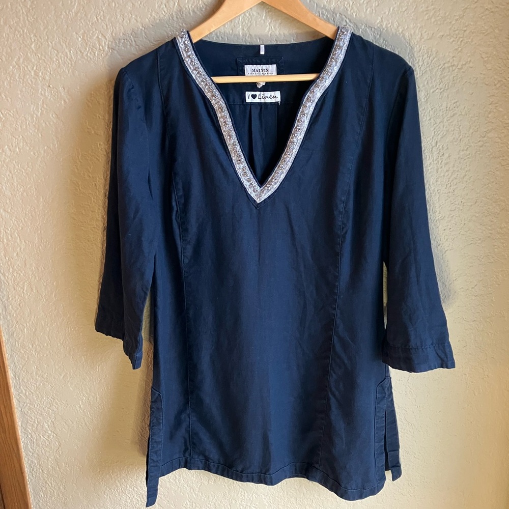Malvin Germany sequined linen tunic